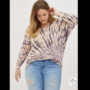 NWT TORRID Dolman Tee / Size 3X / Tie Dyed Crew Neck
